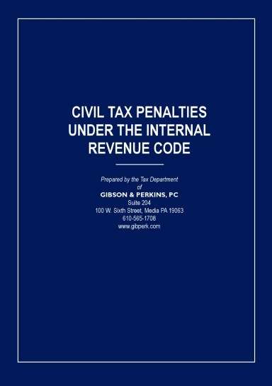 Civil Tax Penalties Under the Internal Revenue Code