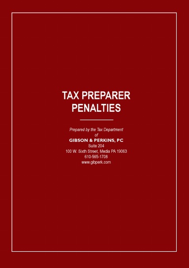 Tax Preparer Penalties